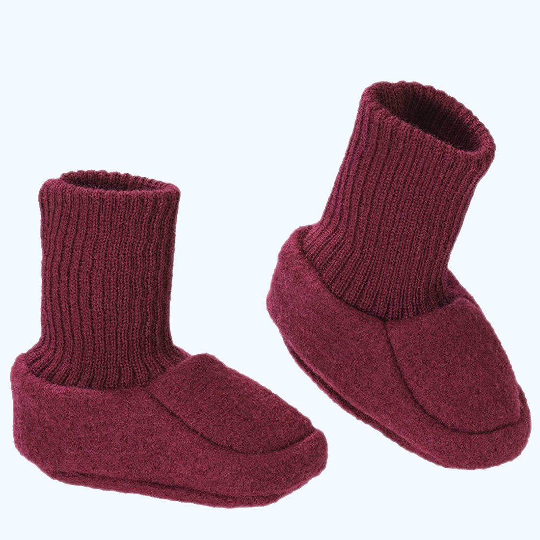 DISANA Boiled Organic Merino Wool Booties for Infants