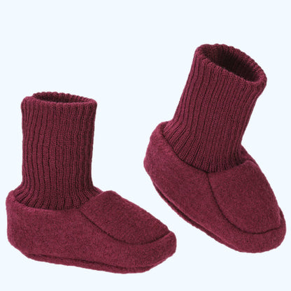 DISANA Boiled Organic Merino Wool Booties for Infants