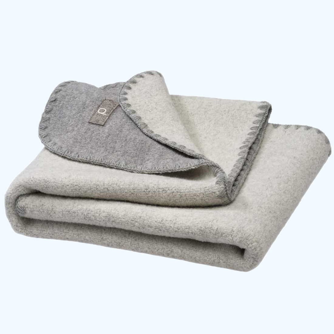 DISANA Double-sided Baby Blanket in Boiled Organic Merino Wool