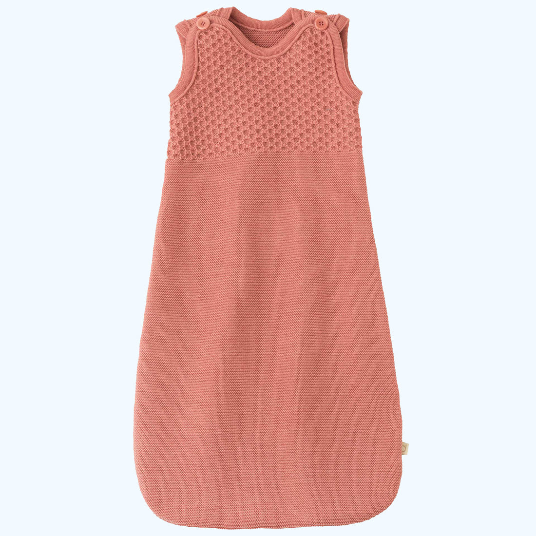 DISANA Knitted Organic Merino Wool Sleeveless Sleeping Bag for Baby