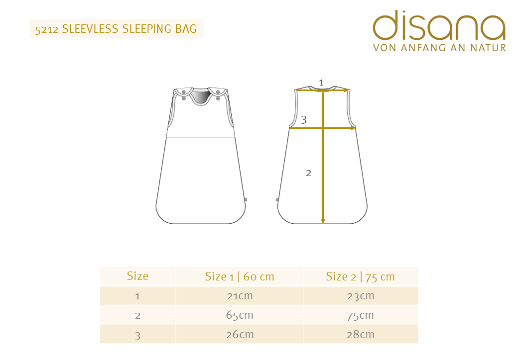 DISANA Organic Merino Wool Sleeveless Sleeping Bag for Baby