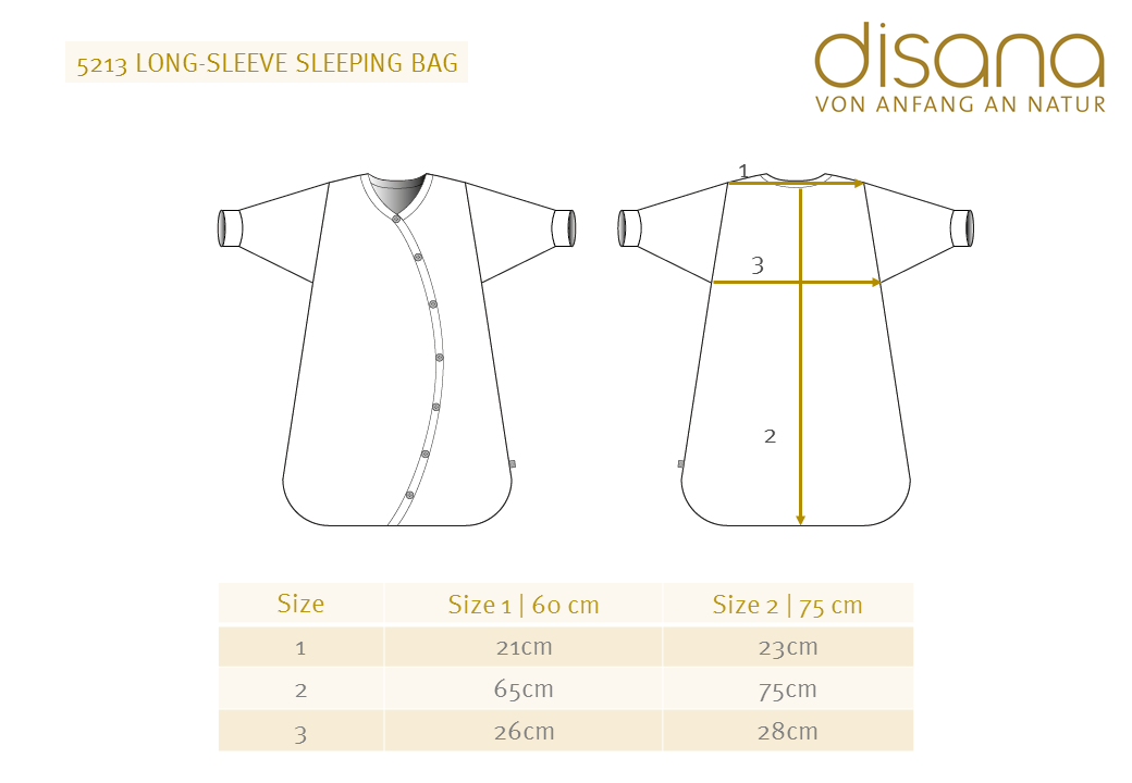 DISANA Organic Merino Wool Long-Sleeve Sleeping Bag for Baby