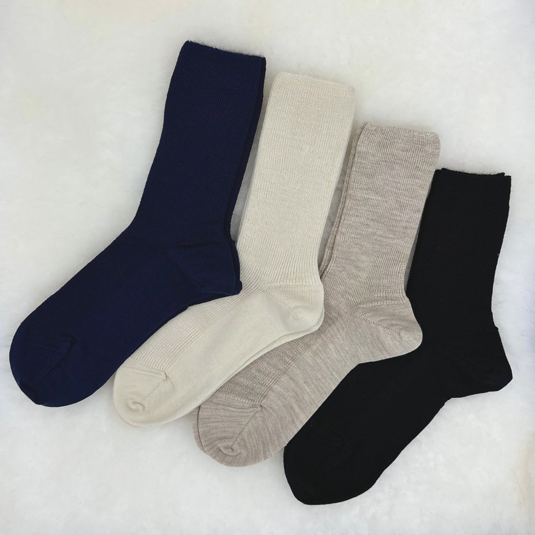 GRÖDO Organic Wool Socks, Lighter-Weight, Elastic-Free