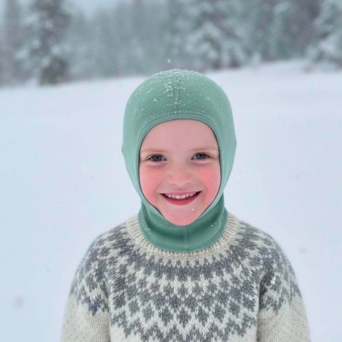 HOCOSA Organic Merino Wool/Silk Balaclava for Babies & Kids