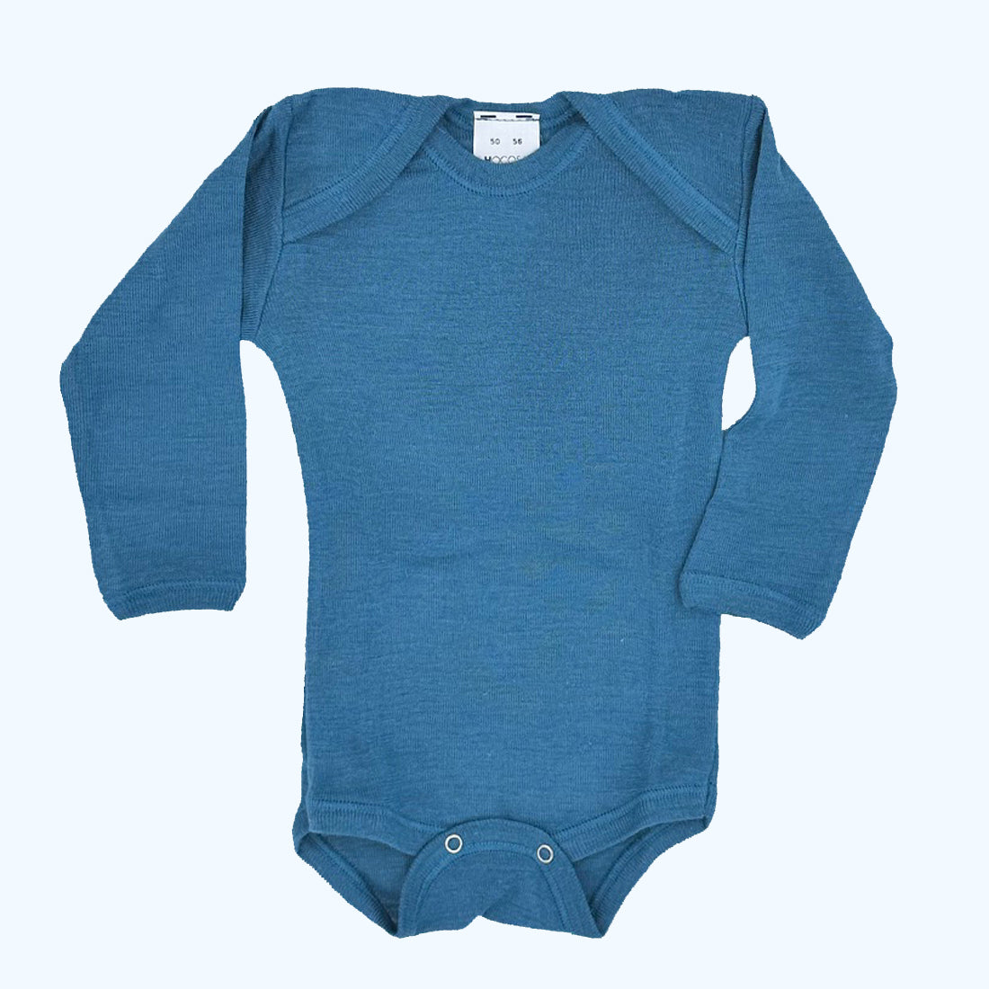 HOCOSA Organic Wool/Silk Snap-Bottom Shirt, Long Sleeves