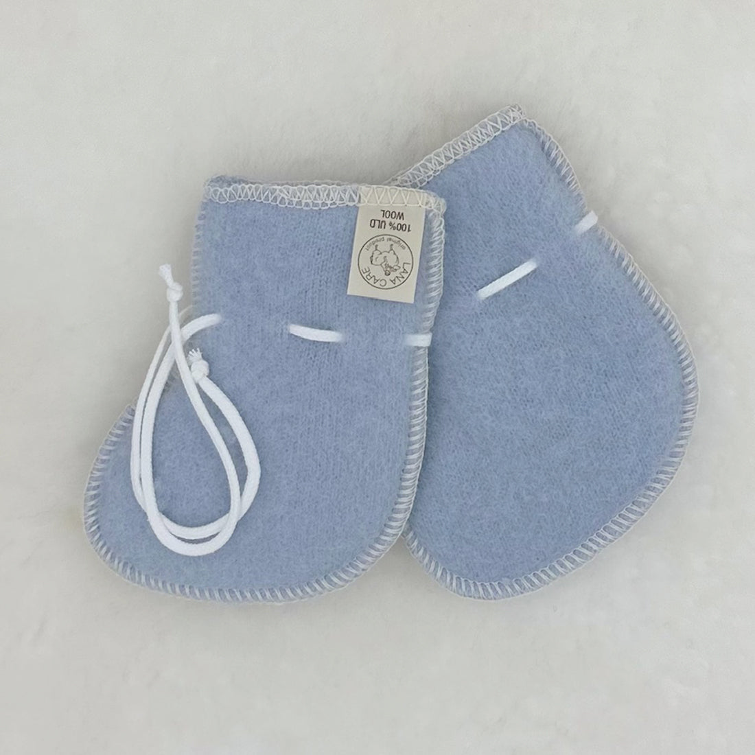 OUTLET LANACare Baby Booties in Organic Merino Wool - with synthetic ties