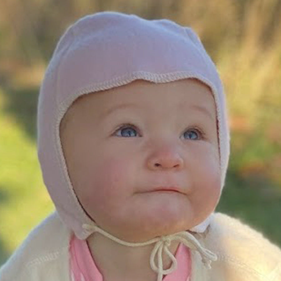 LANACare Baby Cap in Organic Merino Wool - SOFT PINK