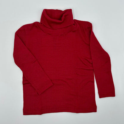 ENGEL Kids' Organic Wool/Silk Polo Shirt with Long Sleeves - RED or WHITE