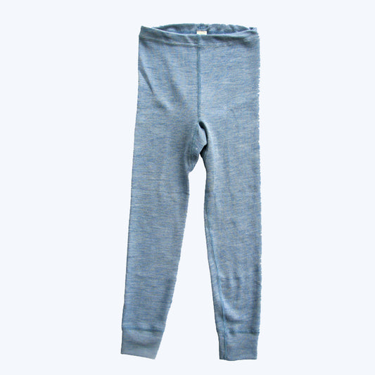 HOCOSA Kid's Organic Wool/Silk Long-Underwear Pants - FADED JEANS BLUE