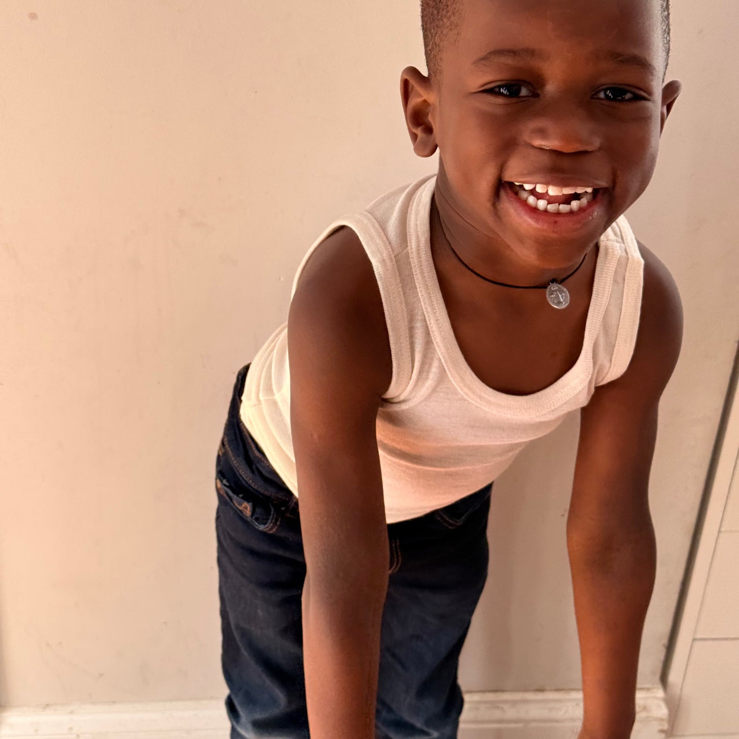 HOCOSA Kids' Organic Merino Wool Sleeveless Undershirt - NATURAL WHITE