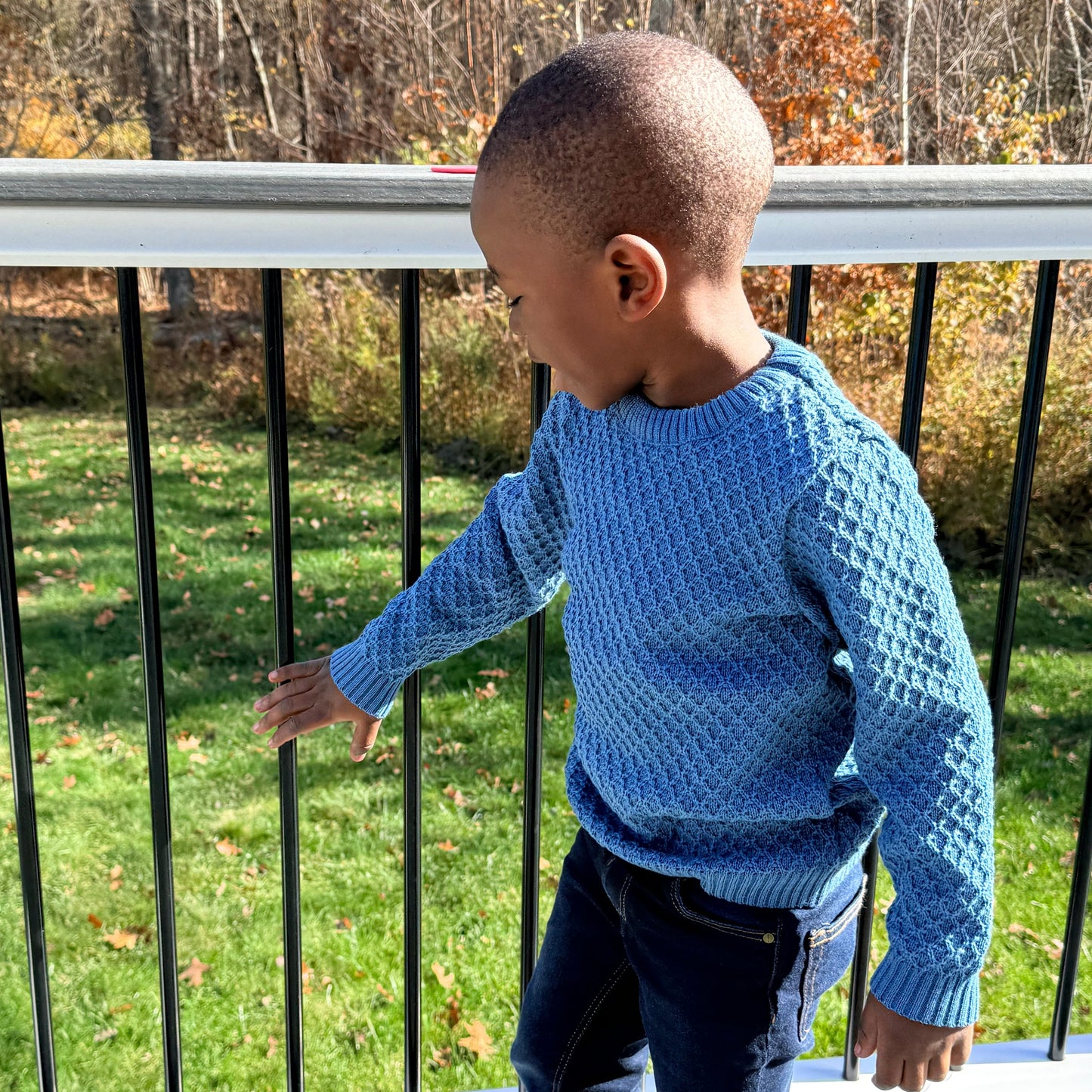 DISANA Aran Pull-Over Sweater for Toddlers/Kids in Organic Merino Wool