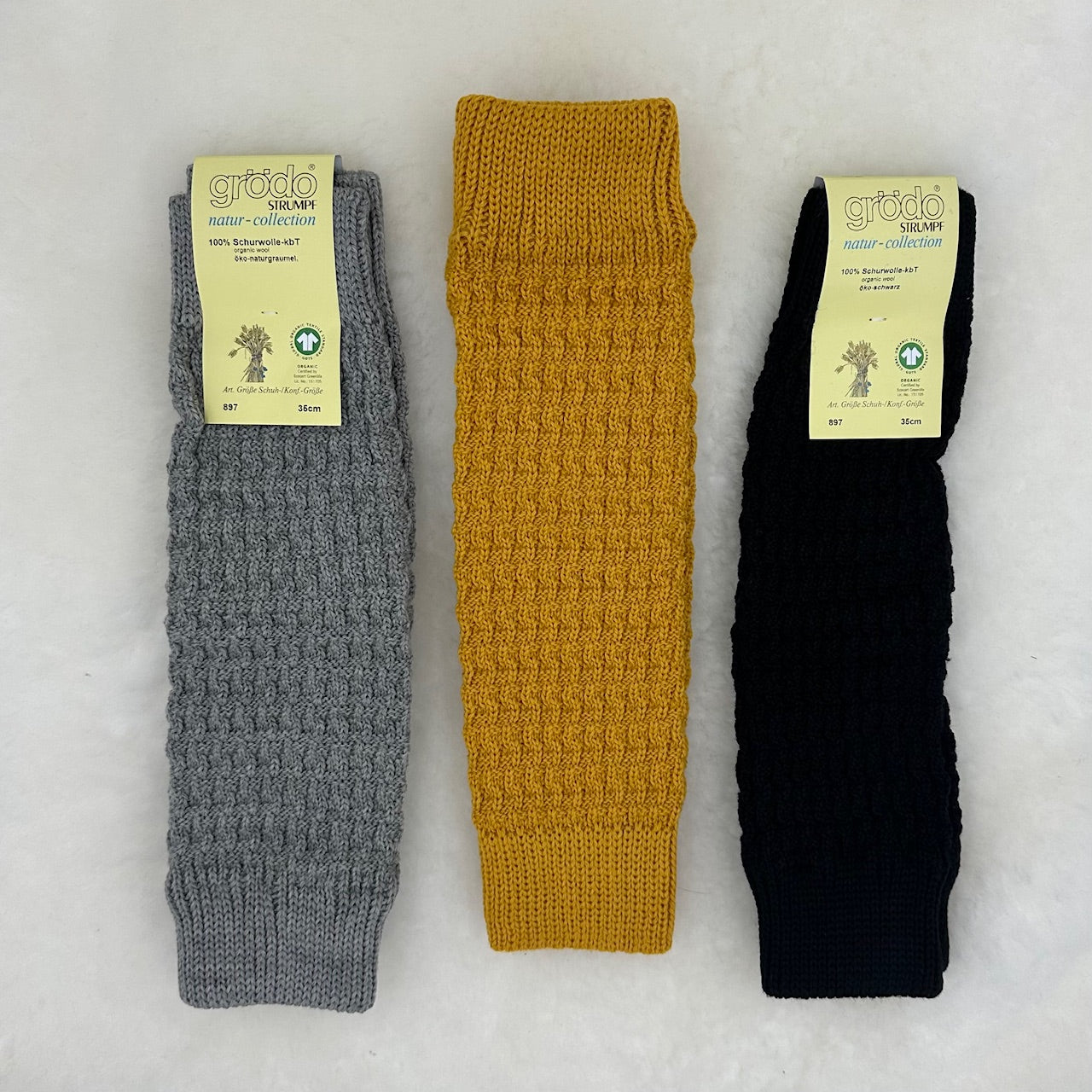 GRÖDO Organic Wool Leg-Warmers for Women/Children
