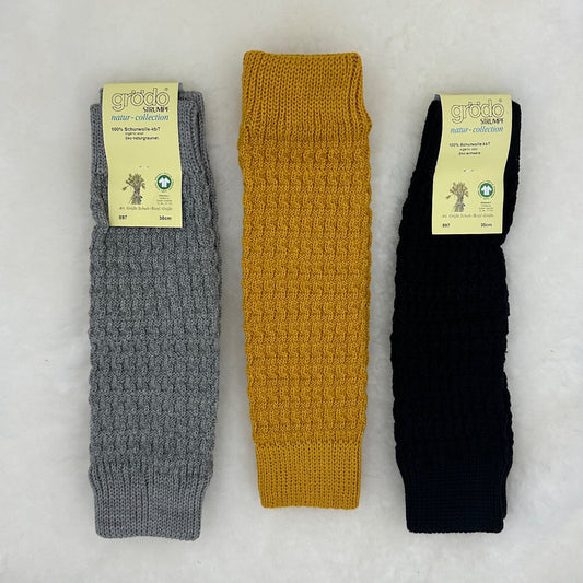 GRÖDO Organic Wool Leg-Warmers for Women/Children
