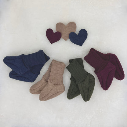DISANA Boiled Organic Merino Wool Booties for Infants