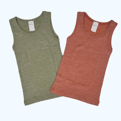 HOCOSA Kids' Sleeveless Shirt in Organic Cotton/Wool/Silk