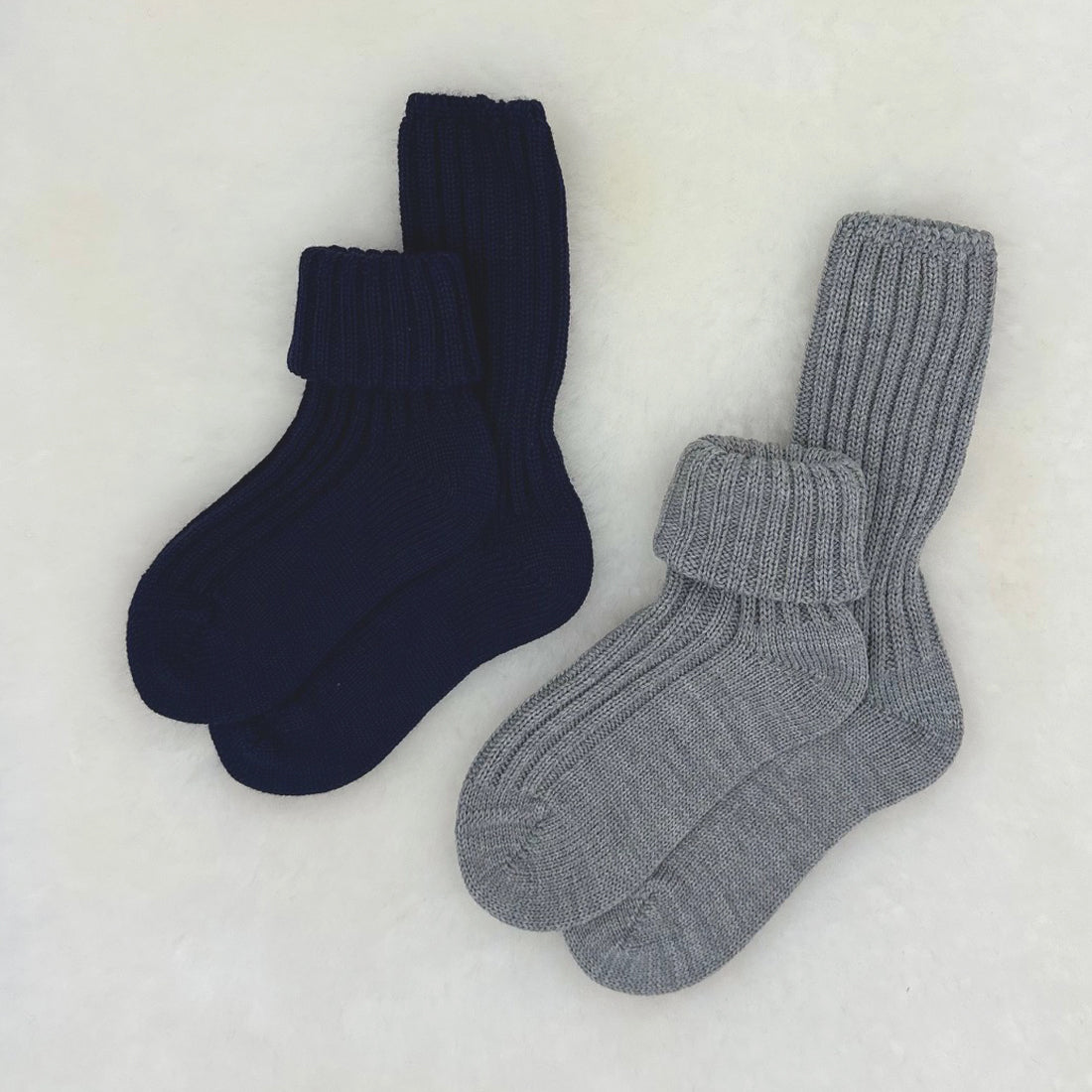 GRÖDO Kids Organic Wool Socks, Heavier-Weight