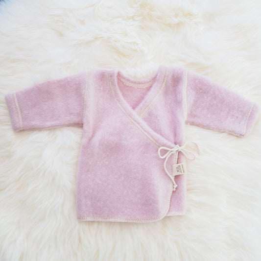 LANACare Baby Sweater in Organic Merino Wool - SOFT PINK