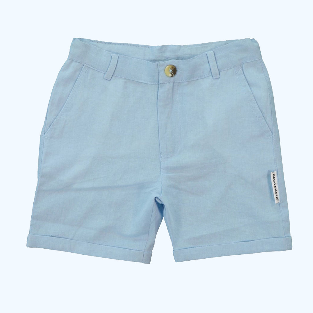 Geggamoja ® Cotton/Linen Chino Shorts - SKY BLUE