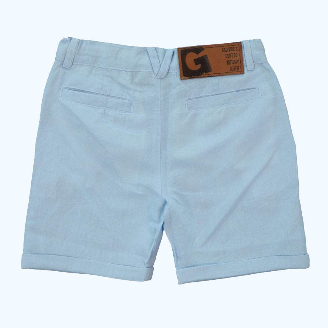 Geggamoja ® Cotton/Linen Chino Shorts - SKY BLUE