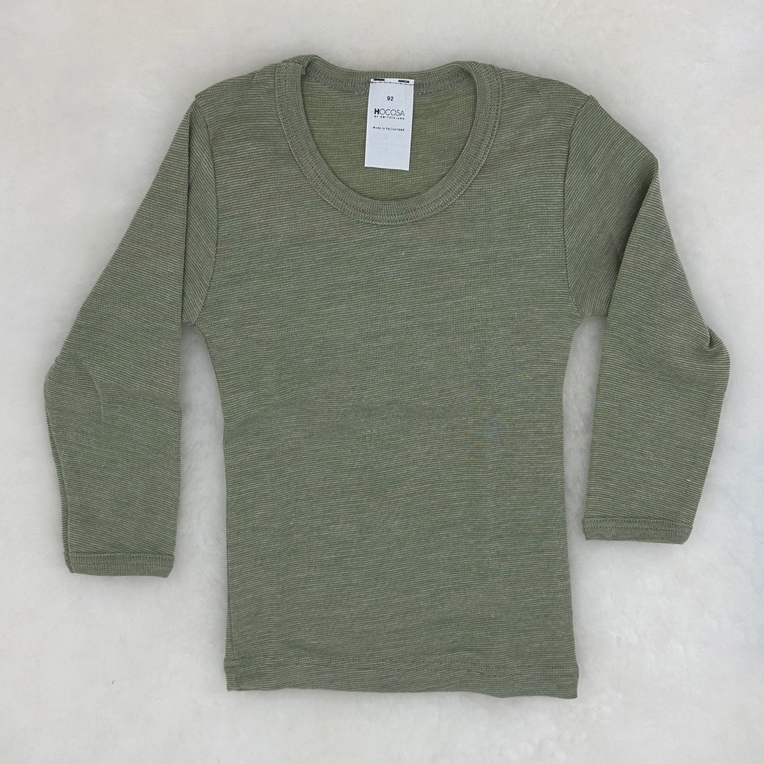 HOCOSA Kids' Long-Sleeve Shirt in Organic Cotton/Wool/Silk