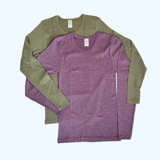 HOCOSA Long-Underwear Shirts (Unisex) with Long-Sleeves in Organic Cotton-Wool-Silk