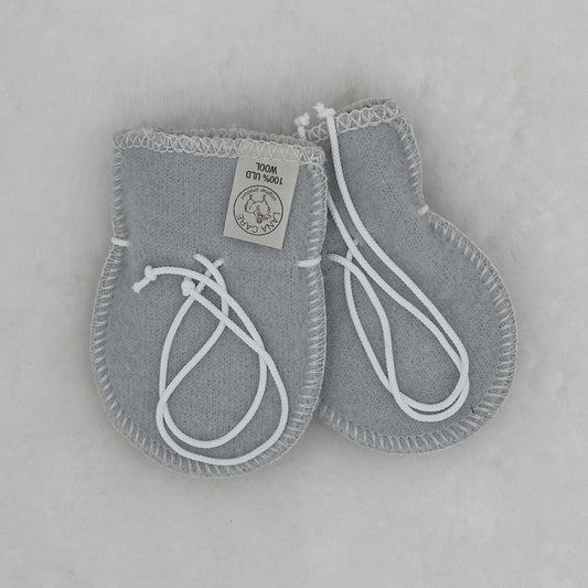 OUTLET LANACare Baby Mittens in Organic Merino Wool - synthetic ties