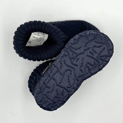 NANGA Boiled Wool Slippers for Children - Dark Blue