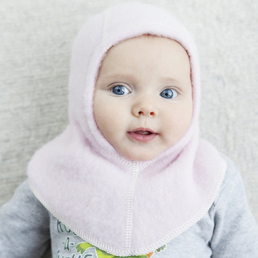 LANACare Nelson Hat - Baby (Balaclava) in Organic Merino Wool - SOFT PINK