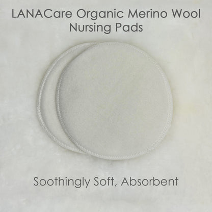 Soothingly Soft Merino Wool Nursing Pads, Style Softline, Extra Thickness,  5 in. Diameter (XS)