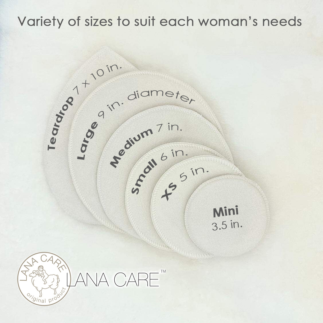 Lanacare Organic Merino Wool Nursing Pads, Original — Breastfeeding Center  for Greater Washington