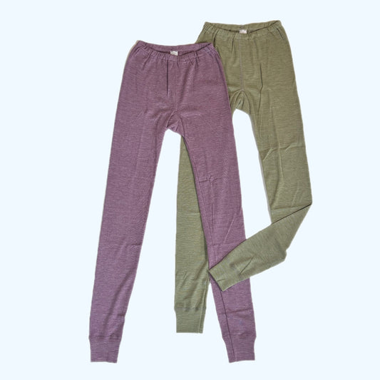 HOCOSA Unisex Long-Underwear Pants in Organic Cotton-Wool-Silk