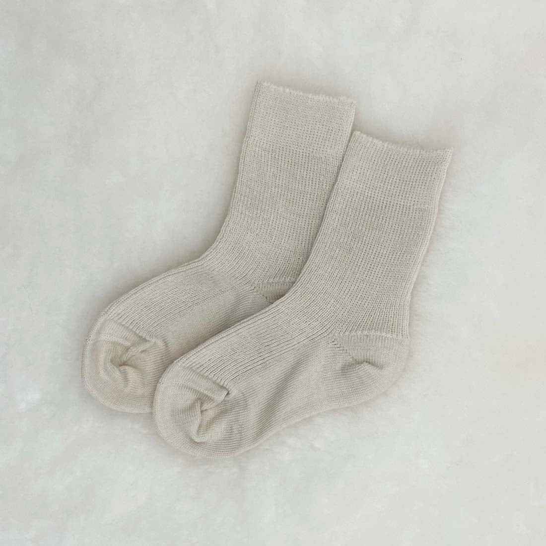 Child's Grippy Striped Organic Wool Socks - Woollykins