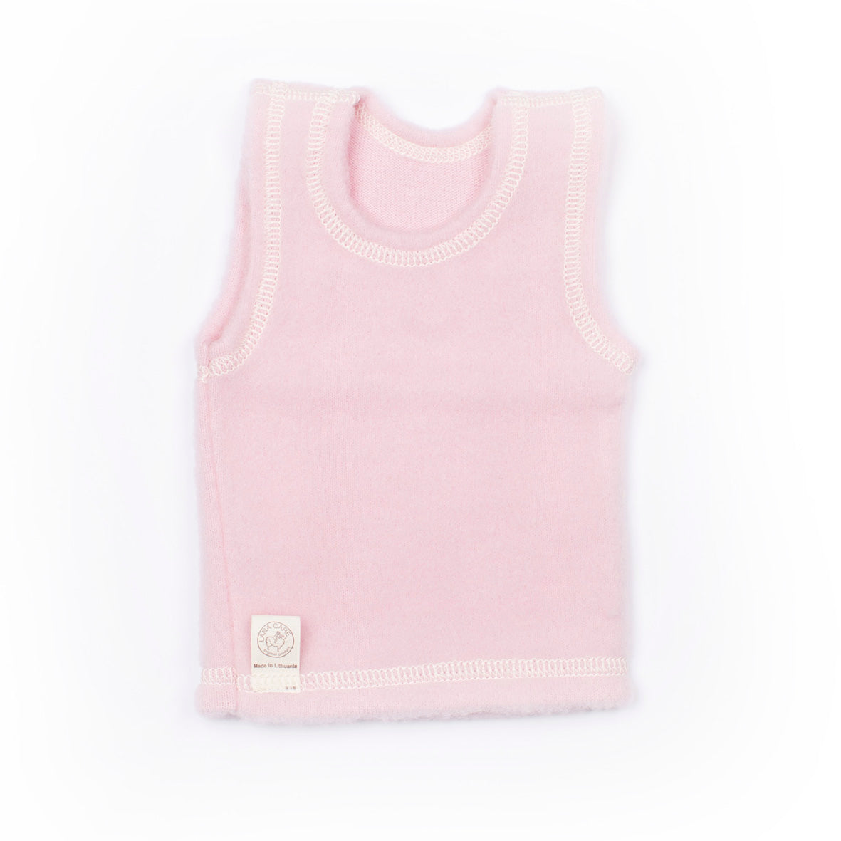 LANACare Baby/Toddler Vest in Organic Merino Wool - SOFT PINK