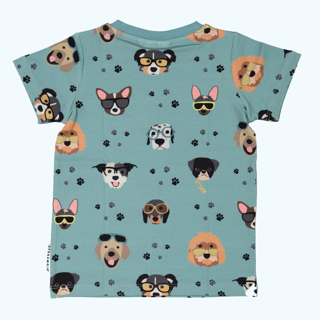 Geggamoja® Kids Short-Sleeve Shirt in Organic Cotton/Bamboo - COOL DUDE DOGS