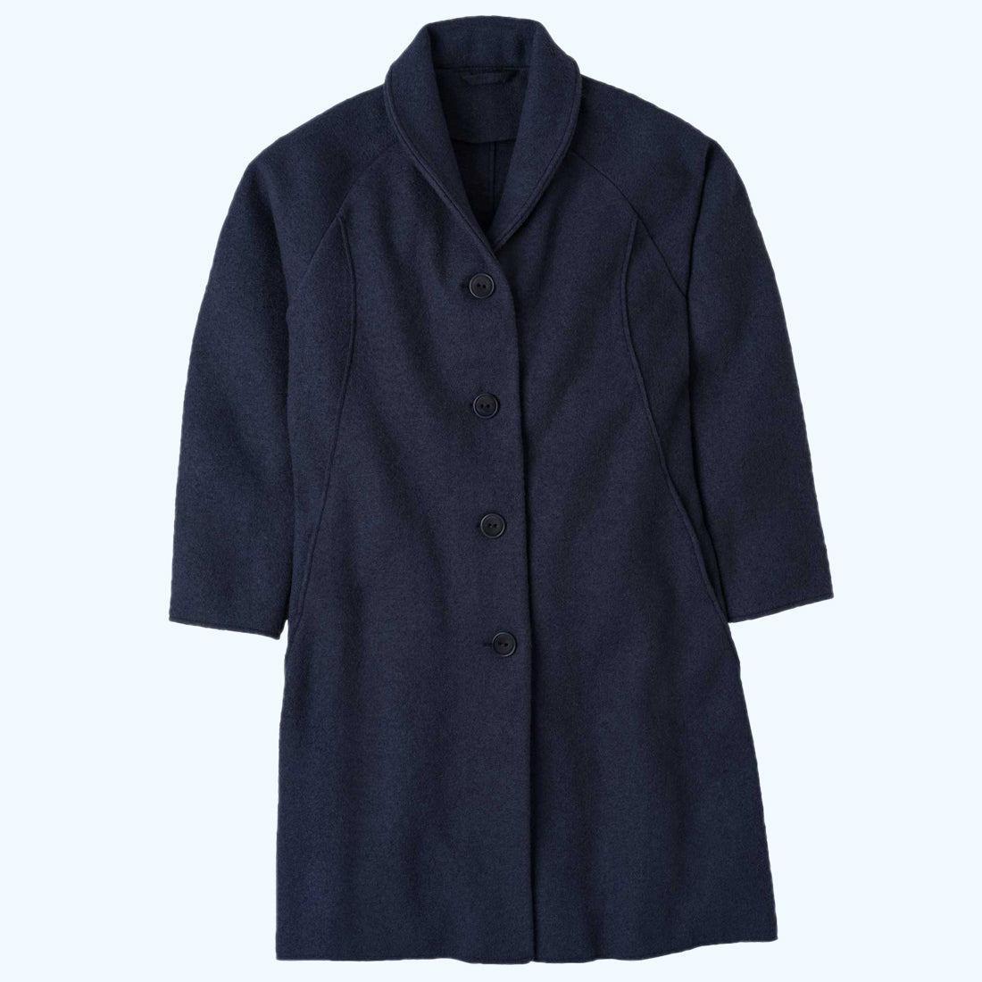 DISANA Women's Coat in Boiled Organic Merino Wool