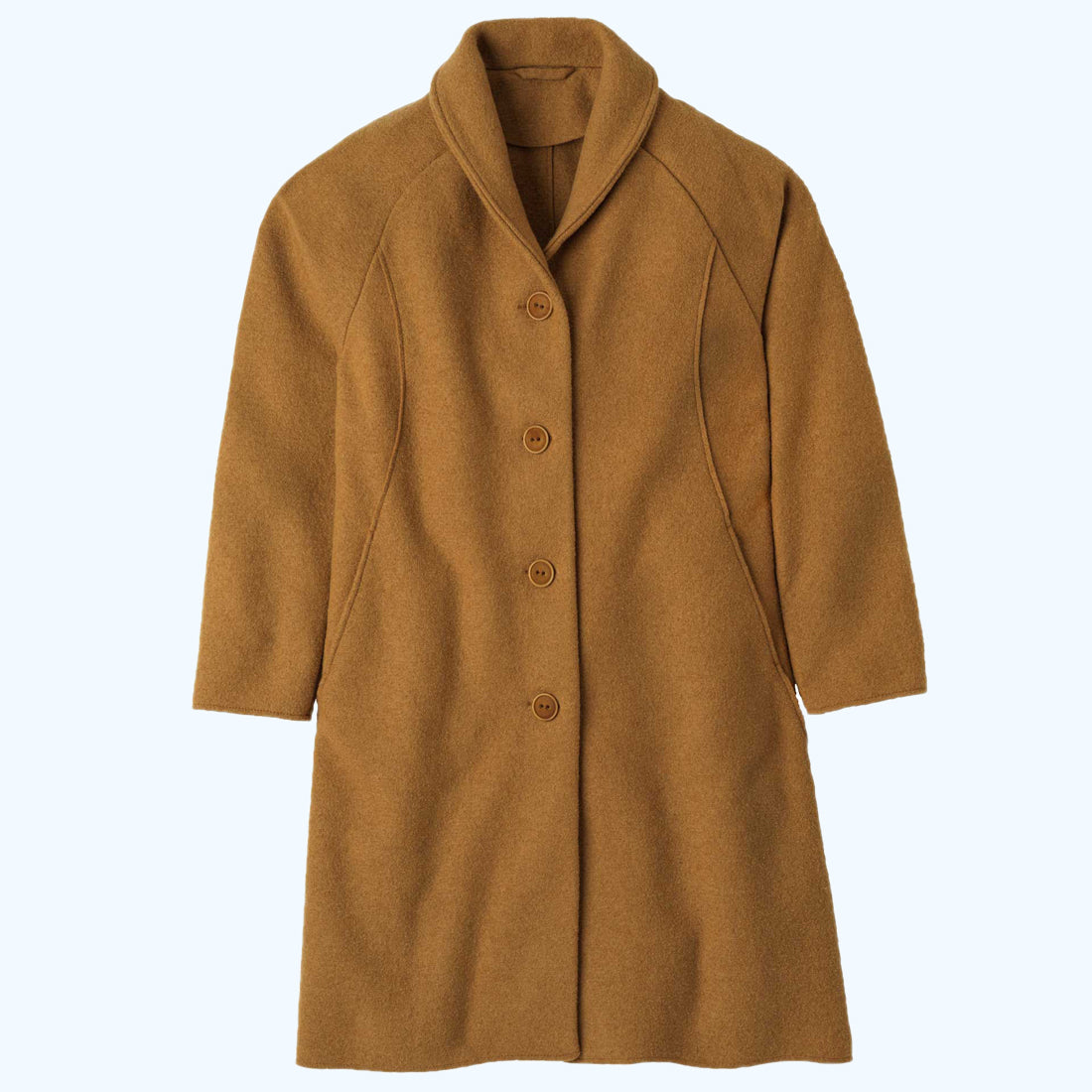 DISANA Women's Coat in Boiled Organic Merino Wool