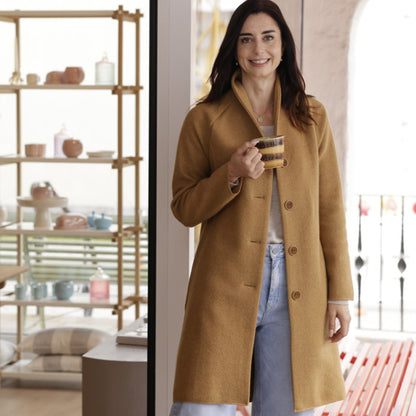 DISANA Women's Coat in Boiled Organic Merino Wool