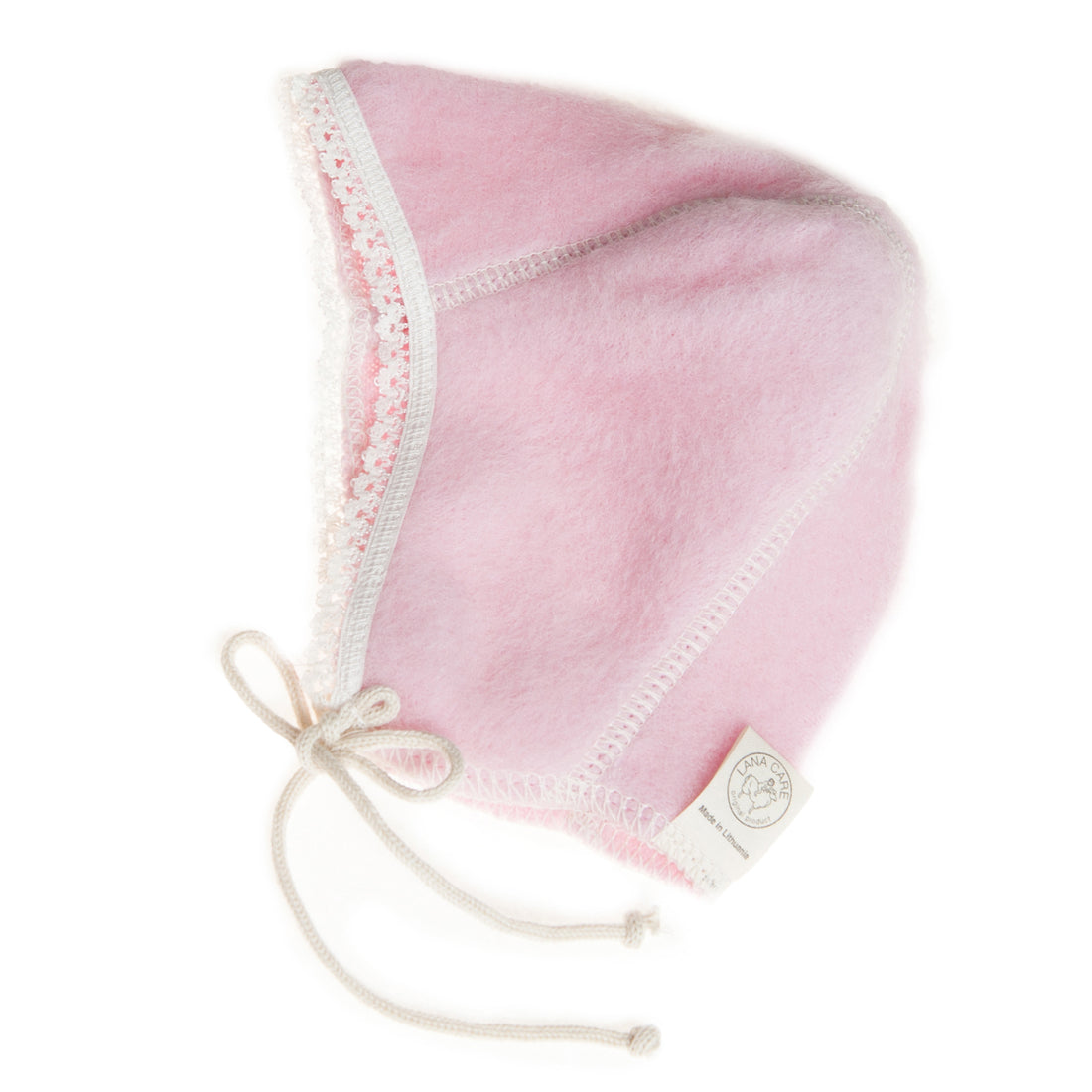 LANACare Baby Cap in Organic Merino Wool - SOFT PINK