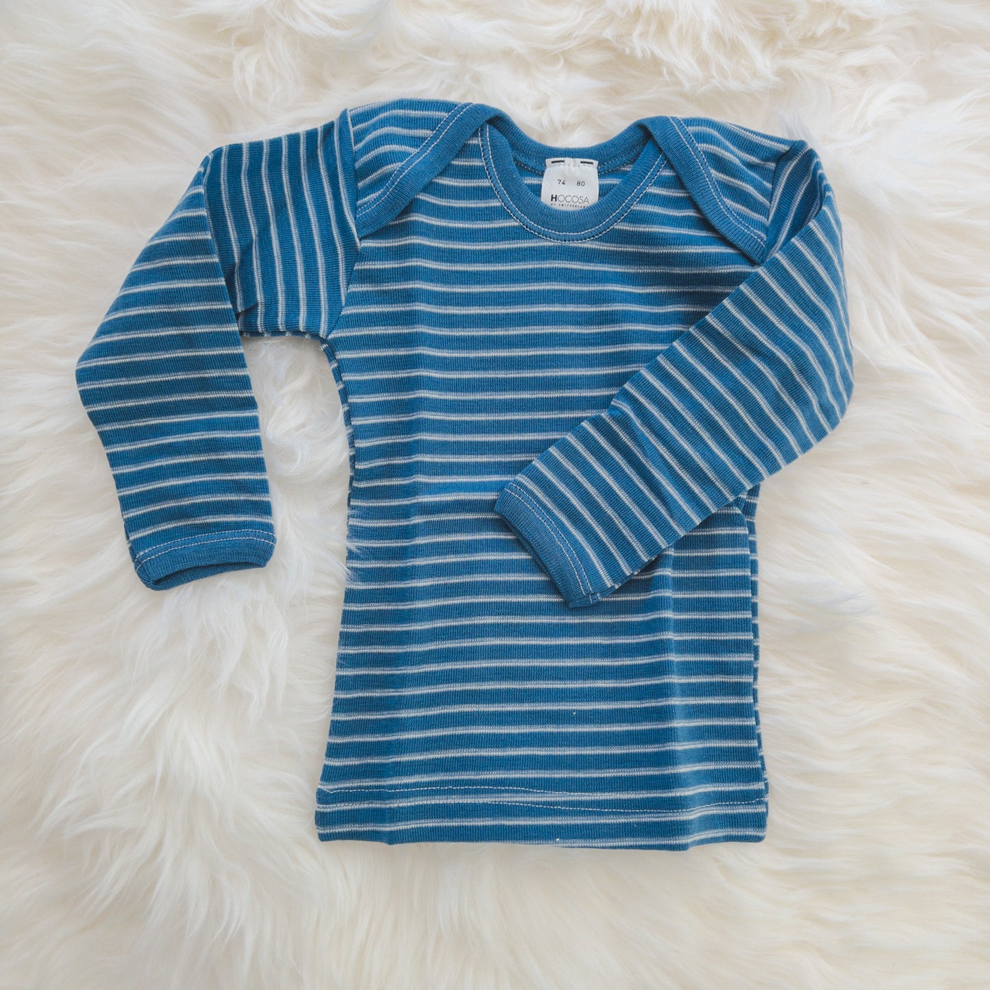 HOCOSA Baby Shirt, Long Sleeves, Organic Wool