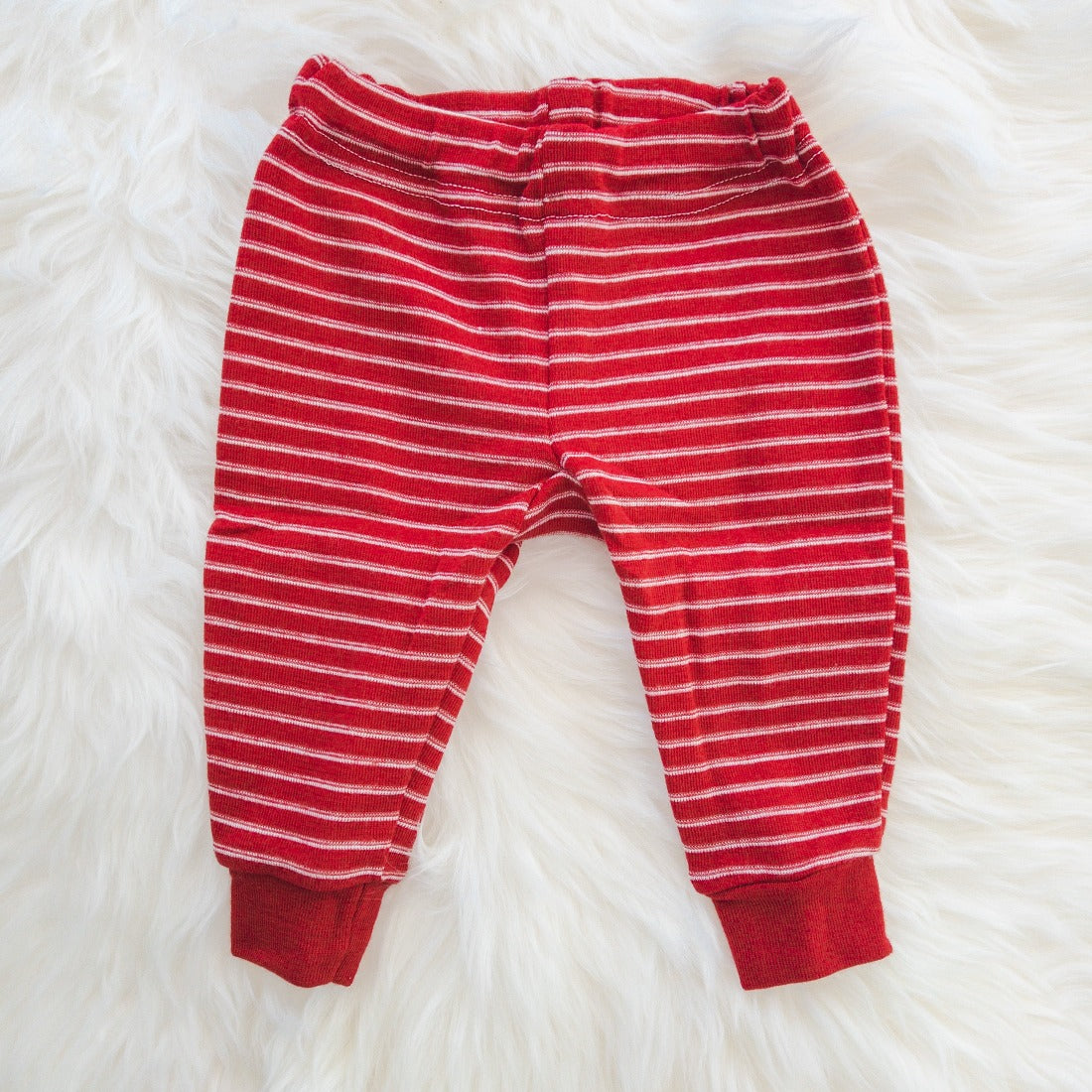 Red and white sales striped baby pants