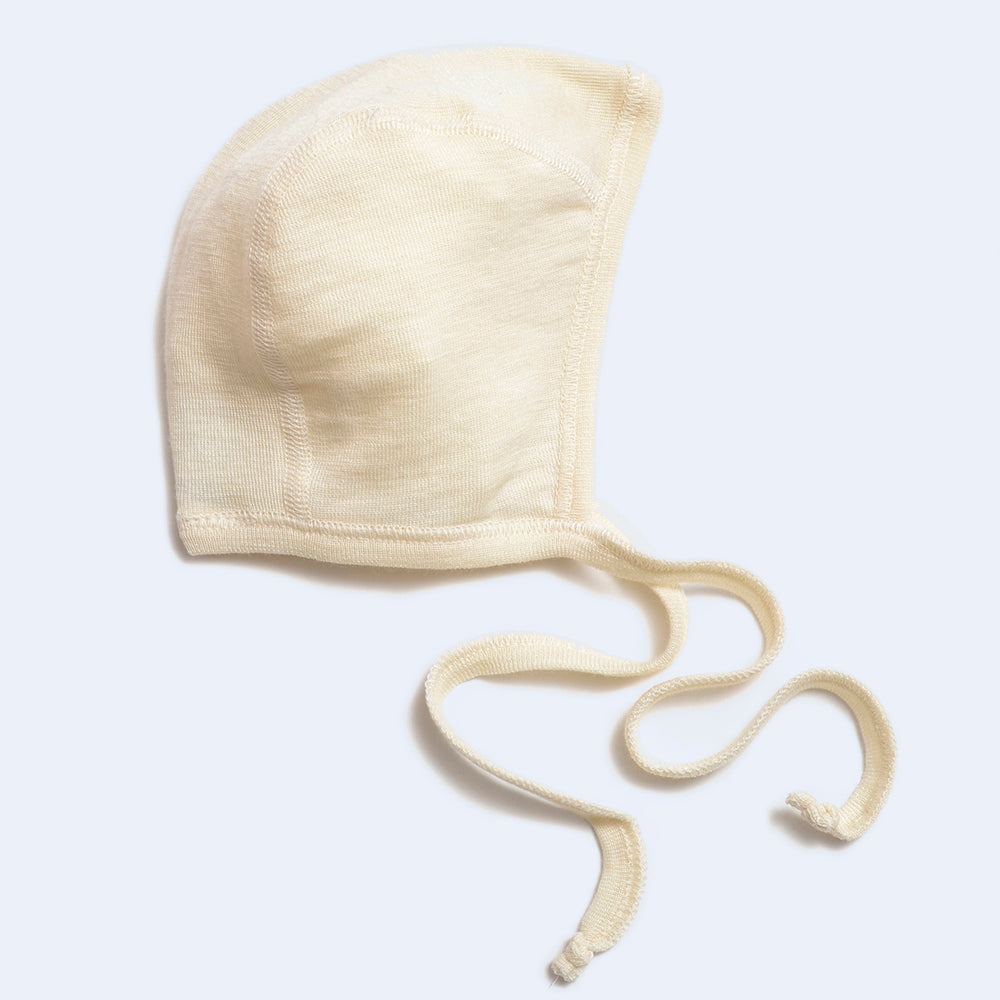 Hocosa Pilot-Style Baby Cap in Organic Wool/Silk Blend – Danish