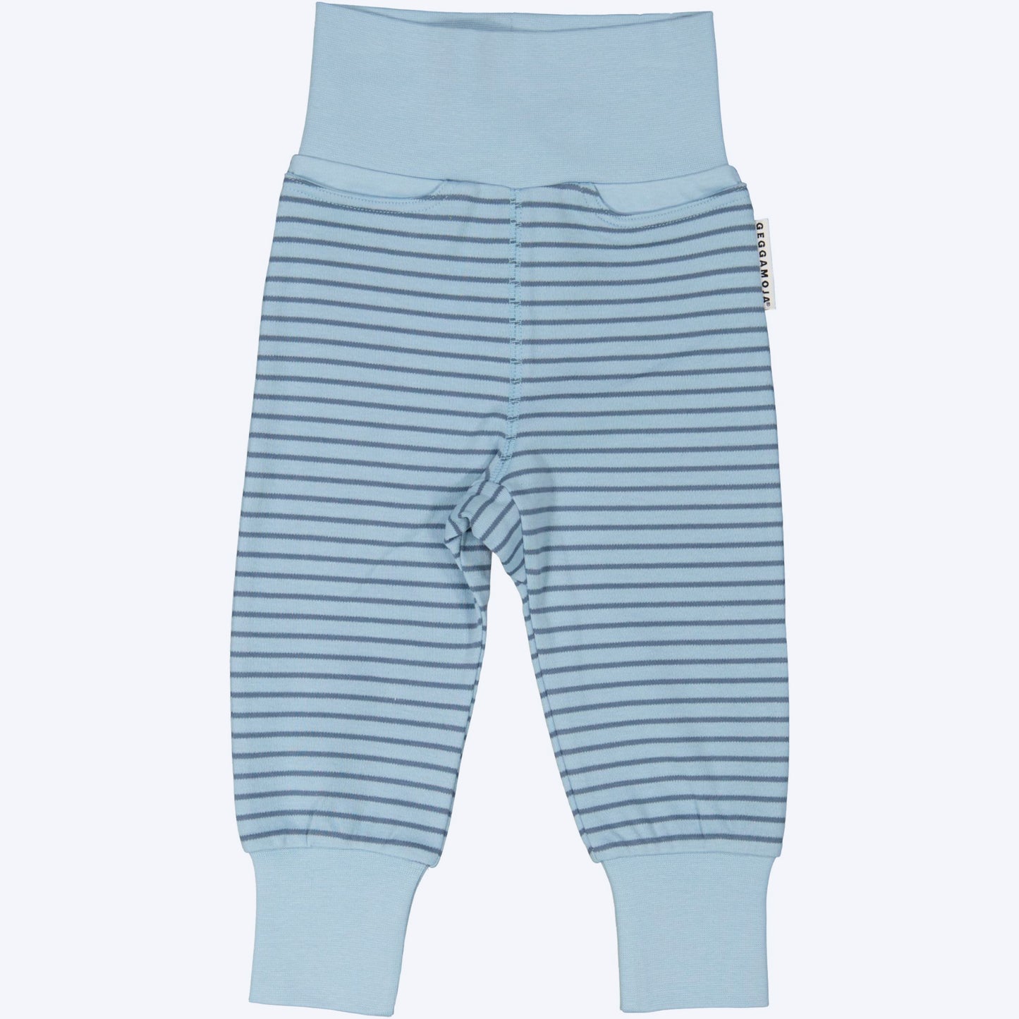 Geggamoja® Organic Cotton Baby Pants - LIGHT BLUE STRIPE