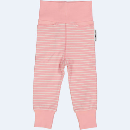 Geggamoja® Organic Cotton Baby/Toddler Pants - PINK/WHITE STRIPE