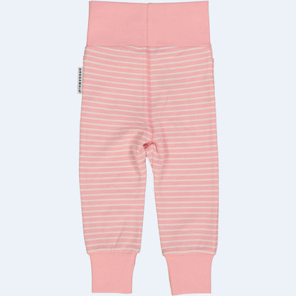 Geggamoja® Organic Cotton Baby/Toddler Pants - PINK/WHITE STRIPE