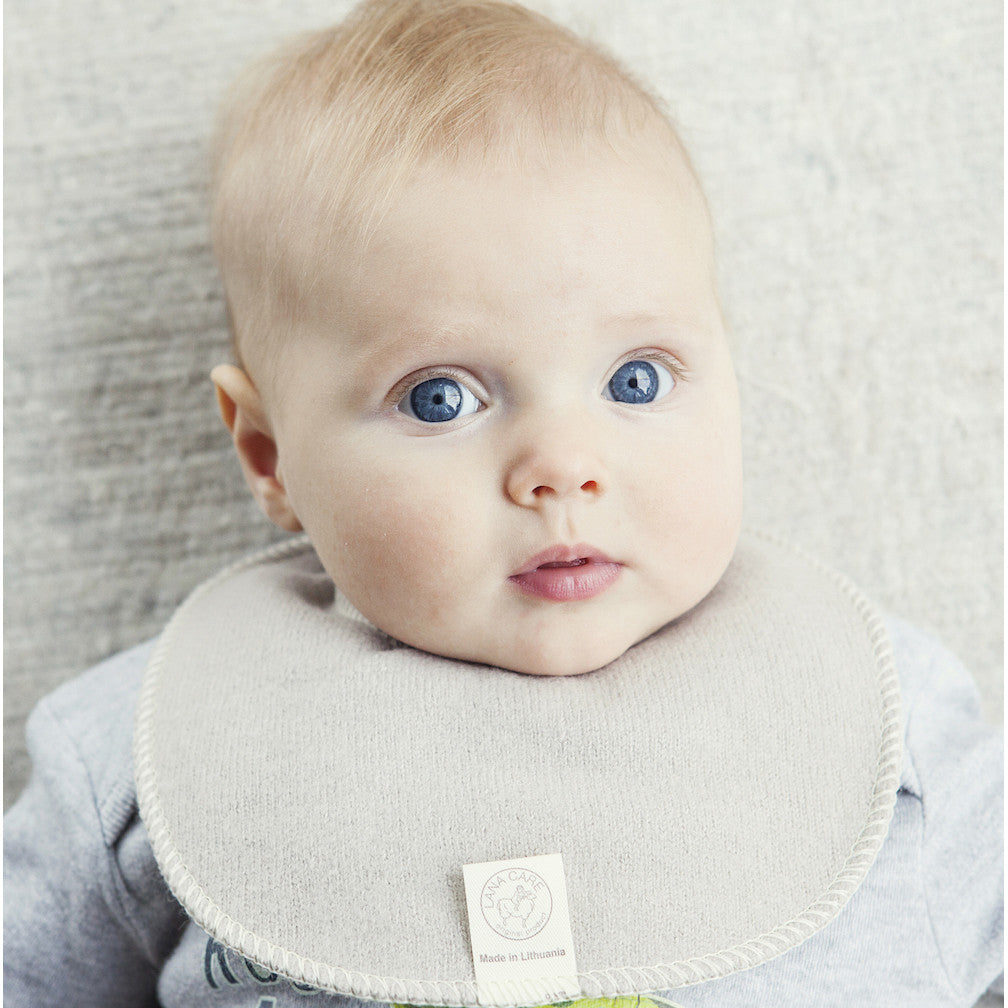 LANACare Teething (Drooling) Bib in Soft Organic Merino Wool