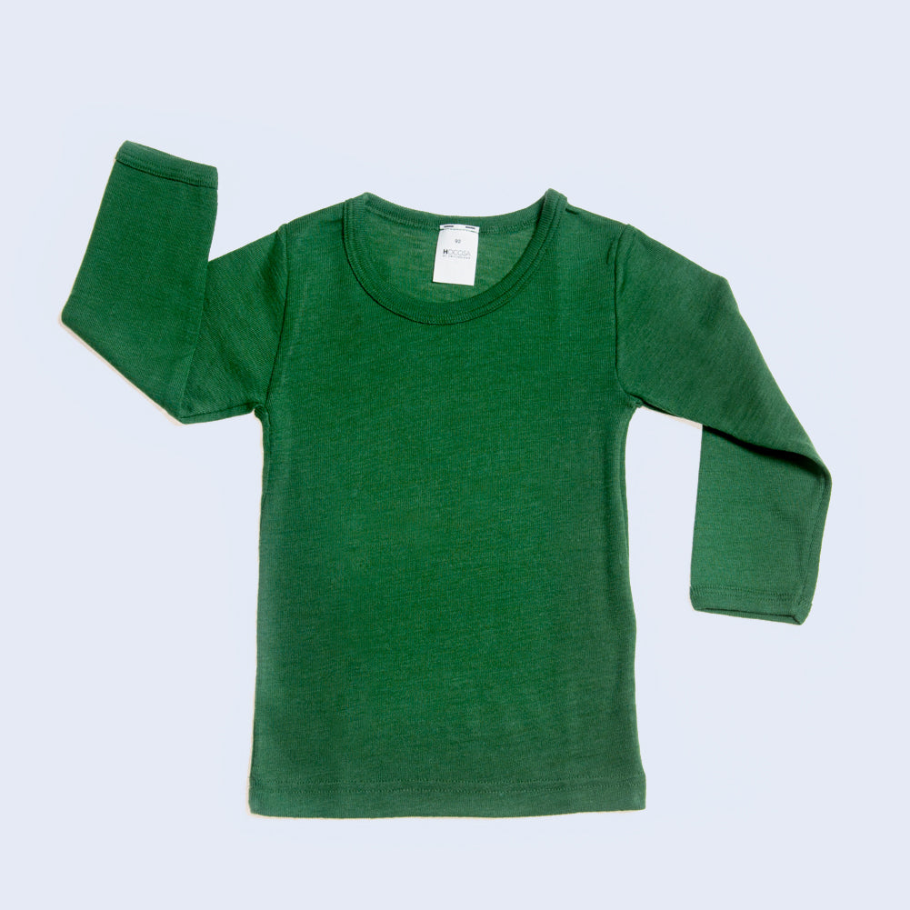 Big Kids Organic Wool-Silk Long-Sleeve Underwear Shirt