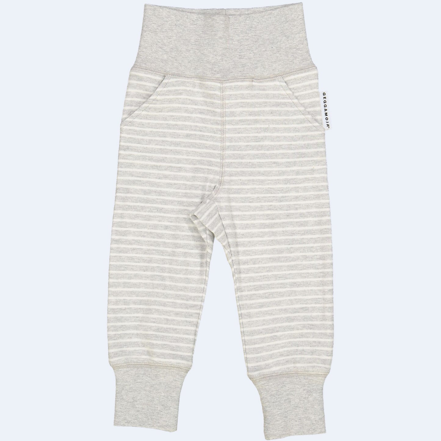 Geggamoja® Organic Cotton Baby/Toddler Pants - CLASSIC LIGHT GREY STRIPE