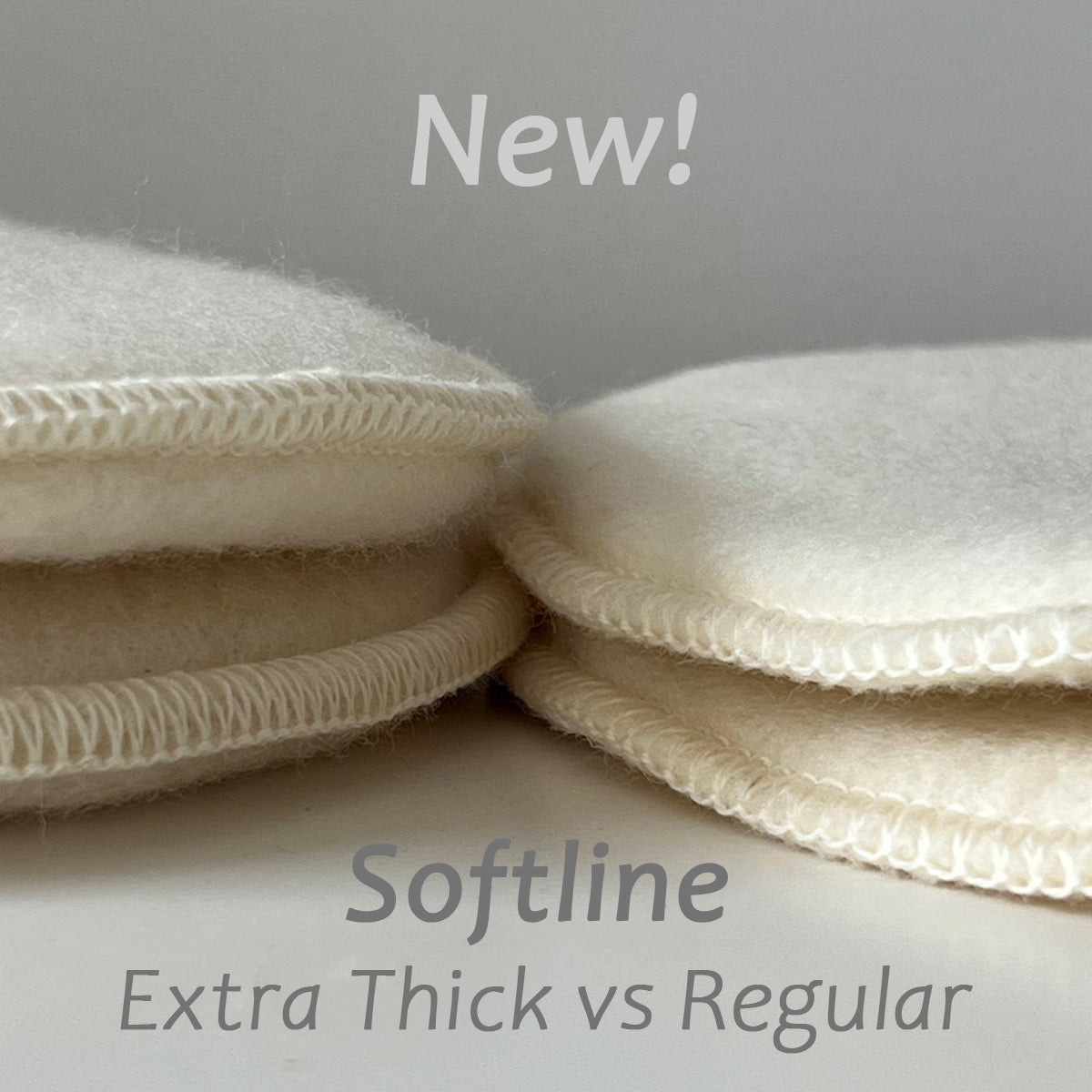 LANACare Organic Merino Wool Nursing Pads, Style Softline - Interwoven Wool