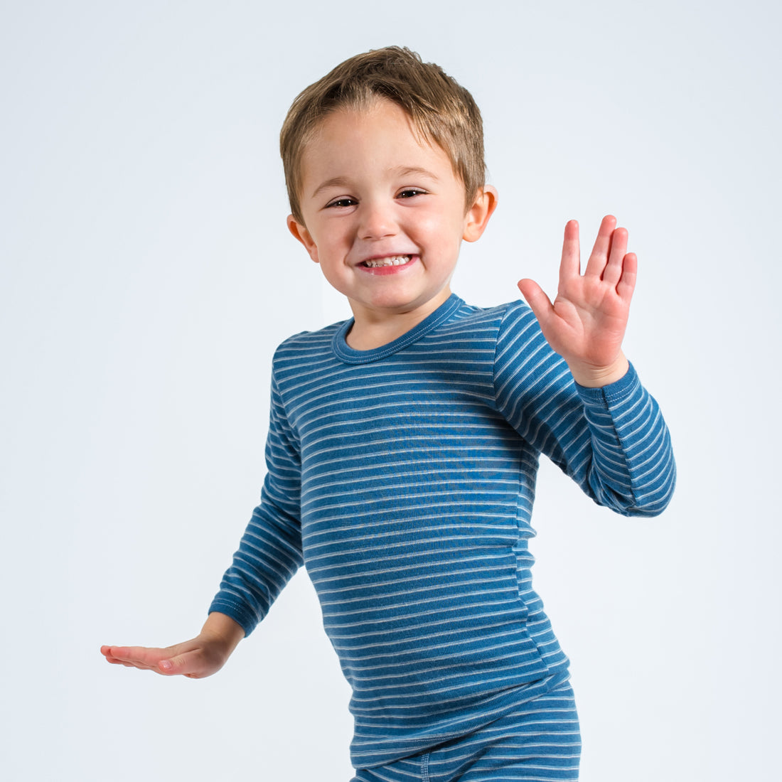 Merino Wool Kids Thermal Underwear Top Shirt Long Sleeve Baby Boy