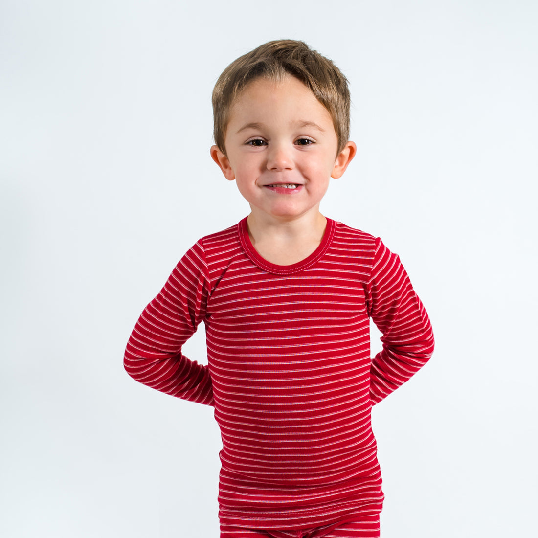 Hocosa Kids T-Shirt Wool/Silk - Burgundy: Soft & Comfy!
